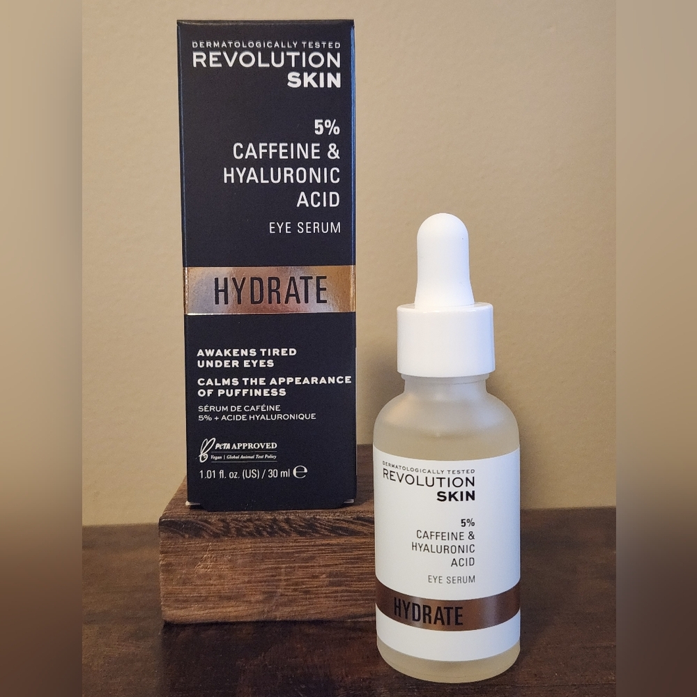 Revolution 5% Caffeine & Hyaluronic Acid Eye Serum - Hydrate (White/Brown)